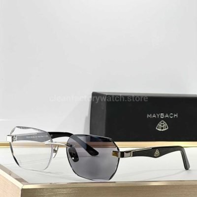 Maybach The Arttai Rimless Sunglasses Silver Tone Frame With Grey Gradient Lenses (2)