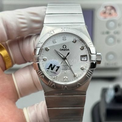 N1 Factory Omega Constellation 123.10.38.21.52.001 38mm Full Steel Diamond Silver Dial (7)