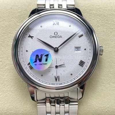 N1 Factory Omega De Ville Prestige 434.10.41.20.02.001 41mm Full Steel Roman Numerals Silver Dial (7)