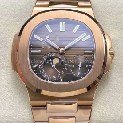 OME Factory Patek Philippe Nautilus 5712/1R full rose gold brown dial replica watch