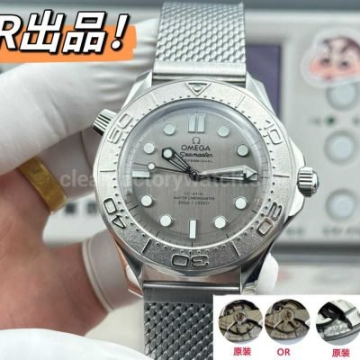 OR Factory Omega Seamaster Diver 300M 210.30.42.20.06.002 42mm Steel Brushed Grey Dial (3)