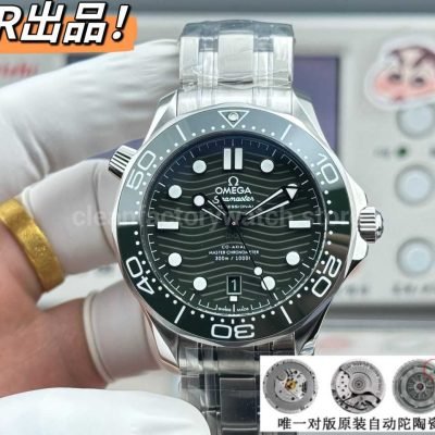 OR Factory Omega Seamaster Diver 300M 210.30.42.20.10.001 42mm Steel Green Dial (8)