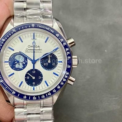 OS Factory Omega Speedmaster Silver Snoopy Award 42mm full steel white dial replica watch