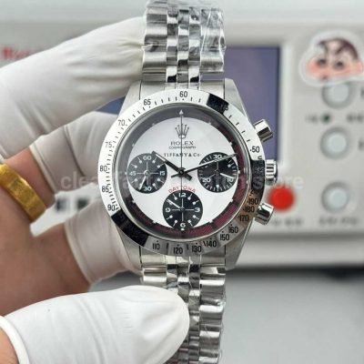 SN Factory Rolex Daytona Tiffany & Co 6239 37mm Full Steel White Dial (1)