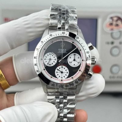 SN Factory Rolex Daytona Vintage 37mm Full Steel Black Dial (6)