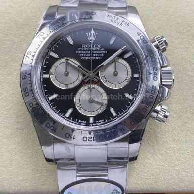 UFO Factory Rolex Daytona 126509 0001 40mm Full White Gold Black Dial (9)